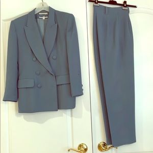 Green suit pants and jacket